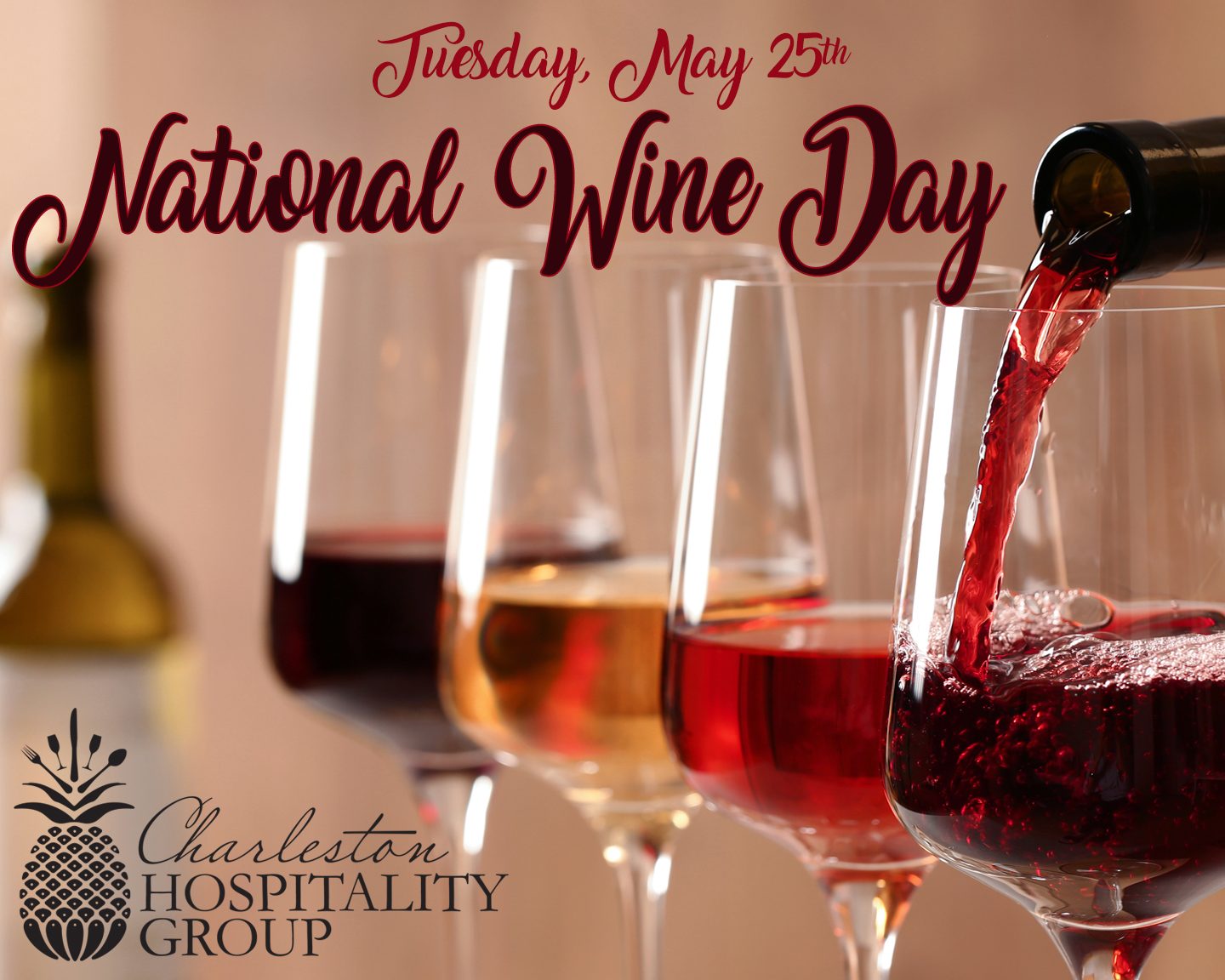 Wine & Dine All Day at Charleston Hospitality Group for National Wine Day